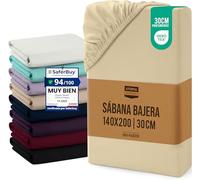 Utopia Bedding Sabana Bajera 140x200x30 cm - Beige - (Cama 140)