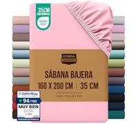 Utopia Bedding Sabana Bajera 160x200 - Rosa