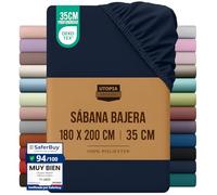 Utopia Bedding Sabana Bajera 180x200 - Azul Marino