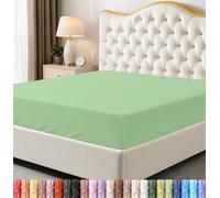 Utopia Bedding Sábana Bajera tamaño King, Bolsillo Profundo, Microfibra Suave, Resistente al Encogimiento y a la decoloración, fácil Cuidado, Solo 1 sábana Bajera (Verde Salvia)
