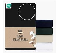 Utopia Bedding Sábana Bajera de Jersey 140x200cm, Negro