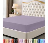 Utopia Bedding Sábana Bajera tamaño Queen, Bolsillo Profundo, Microfibra Suave, Resistente al Encogimiento y a la decoloración, fácil Cuidado, Solo 1 sábana Bajera (Lavanda)