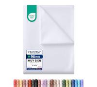 Utopia Bedding Sábana Encimera, Cama 150-266 x 259 cm, Certificado Oeko-Tex, Poliéster Cepillado Suave Microfibra Sábana Plana sin elástico (Blanco)