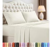 Utopia Bedding Sábanas King - Ropa de Cama de 4 Piezas, Microfibra cepillada, Resistente al Encogimiento y a la decoloración, fácil Cuidado (King, Marfil)