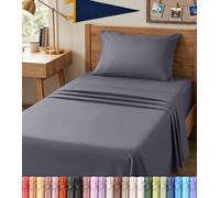 Utopia Bedding Sábanas tamaño Individual XL, Ropa de Cama de 3 Piezas, Microfibra cepillada, Resistente al Encogimiento y a la decoloración, fácil Cuidado (Individual XL, Gris)