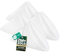 Utopia Home Paquete de 24 servilletas de Tela de 20 x 20 Pulgadas, servilletas de Cena 100% poliéster con Bordes con Dobladillo, servilletas Lavables, Ideales para Fiestas, Bodas y cenas