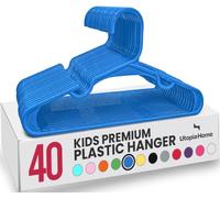 Utopia Home Paquete de 40 Perchas Infantiles de Plástico, 30 cm, Azules