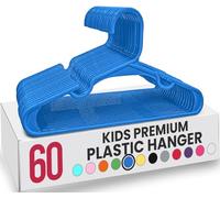 Utopia Home - Paquete de 60 Perchas Infantiles de plástico para Ropa de Armario, para bebés y niños, 30 cm, Color Azul