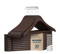 Utopia Home Perchas de madera, 30 unidades, perchas delgadas para trajes, vintage