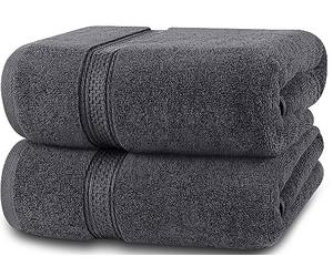 Utopia Towels - Conjunto de Toallas de baño (Paquete de 2, 69 x 137 cm) Toallas de algodón 100% Ring-Spun (Gris)