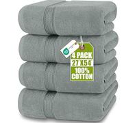 Utopia Towels - Conjunto de Toallas de baño (Paquete de 4, 69 x 137 cm) Toallas de algodón 100% Ring-Spun (Gris frío)
