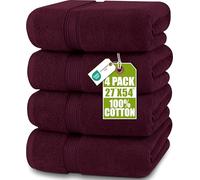 Utopia Towels Juego de 4 Toallas de baño de Lujo, 68 x 137 cm, Toallas de baño para Hotel y SPA (Borgoña)