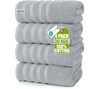 Utopia Towels Juego de 4 Toallas de baño extragrandes, (30 x 60 Pulgadas), 100% algodón Hilado en Anillo, 500 g/m², Ligeras y Altamente absorbentes, Toallas de Secado rápido