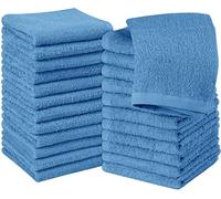 Utopia Towels - Juego de Toallas de Algodón - 100% Algodón Ring Spun, Altamente Absorbentes, Toallas Faciales Suaves (30 x 30 cm) (24 Paquetes, Azul Electrico)