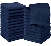 Utopia Towels - Juego de Toallas de Algodón - 100% Algodón Ring Spun, Altamente Absorbentes, Toallas Faciales Suaves (30 x 30 cm) (24 Paquetes, Azul Marino)