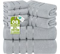 Utopia Towels - Juego de Toallas de Baño 8 Piezas (Gris Frio)