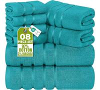 Utopia Towels - Juego de Toallas de Baño 8 Piezas (Turquesa)