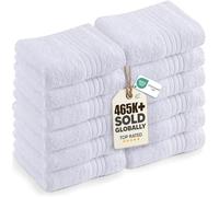 Utopia Towels - Juego de Toallas de Lujo 30 x 30 CM - Toallas de Franela Altamente absorbentes (Paquete de 12) (Blanco)