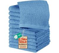 Utopia Towels Juego de Toallas faciales de algodón, 100% algodón Hilado en Anillo, paños de Franela, Altamente absorbentes y Suaves al Tacto (Paquete de 12, Azul eléctrico)