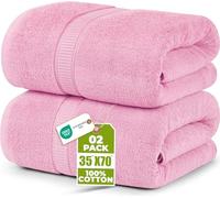 Utopia Towels - Pack de 2 Toallas de Baño Jumbo de Lujo (90 x 180 CM) - 100% Algodón Ring Spun, Altamente Absorbente, Suave y de Secado Rápido (Rosa)