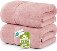 Utopia Towels - Pack de 2 Toallas de Baño Jumbo de Lujo (90 x 180 CM, Negro) - 100% Algodón Ring Spun, Altamente Absorbente, Suave y de Secado Rápido (Rosa Polvoriento)