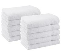 Utopia Towels - Set Premium de 10 Toallas para Invitados, 30 x 50 cm, Cara y Manos con Gancho, Altamente Absorbentes, 100% Algodón (Blanco)