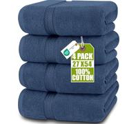 Utopia Towels Toallas de Baño Algodón, Paquete de 4, 69x137cm, Marina | Toallas de algodón hilado en anillo, ligeras y de primera calidad: muy absorbentes, de secado rápido y tacto suave