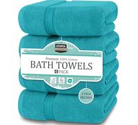 Utopia Towels Toallas de Baño Algodón, Paquete de 4, 69x137cm, Turquesa | Toallas de algodón hilado en anillo, ligeras y de primera calidad: muy absorbentes, de secado rápido y tacto suave