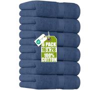 Utopia Towels Toallas de Mano, 41 x 71 cm, Paquete de 6, Azul Marino | 100 % algodón, ultrasuave, muy absorbente