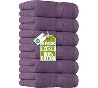 Utopia Towels Toallas de Mano, 41 x 71 cm, Paquete de 6, Ciruela | 100 % algodón, ultrasuave, muy absorbente