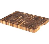 Utoplike Tabla de Cortar de Madera de Acacia (43 x 30,5 x 3,5 cm) | Tabla Madera Cocina con Estructura, Canalón y Asas de un Solo Lado para Carne, Verduras y Queso, de 3,5 cm de Grosor