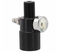 UTTASU Adaptador de llenado cilíndrico para rosca M10 x 1,5 y X 1,5, regulador de presión, pieza de conexión con 8 mm para acoplamiento rápido, adaptador de válvula de alta presión de hasta 40 MPa