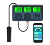 UTTASU Analizador de calidad del agua 7 en 1 para Tuya WiFi, detector de piscina con pH ORP temperatura de sal, control remoto y alta precisión para la acuicultura de la piscina (UE)