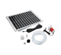 UTTASU Bomba solar para estanque de 25 W con motor de 12 V sin escobillas, caudal de 1100 l/h, altura de extracción de 5 m, manguera de 2 m para jardín y estanque