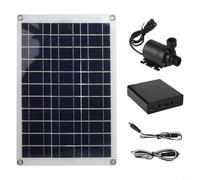 UTTASU Bomba solar para estanque de 50 W, juego completo con panel de 12 V, fuente de agua silenciosa para jardín, estanque de peces, acuario, potencia de extracción de 800 l/h, fácil instalación