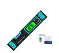 UTTASU Digital con pantalla LED, inclinómetro para madera y metal, 20 cm/30 cm, nivel de burbuja de precisión con punto cero automático y retroiluminación verde