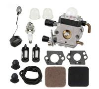 UTTASU Juego de filtros de aire para Stihl FS55 FS75 FS80 FS85 HS75 HS80 HS85 HL75 FH75, carburador de metal robusto con regulación precisa de la mezcla de combustible y aire para desbrozadoras y