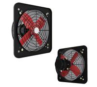 UVCMDUI Ventilador axial industrial, extractor de aire para cocina, extractor axial, ventilador axial plano comercial para cocina, catering y almacén (negro),15.75 in/40cm