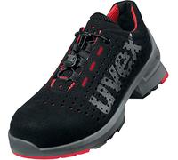 Uvex 1 Calzado Profesional de Seguridad S1 SRC | Zapatilla Deportiva de Trabajo | Punta Antiaplastamiento de Composite | Negro - Rojo