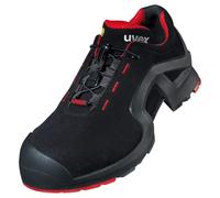 Uvex 1 X-tended Zapatos Profesional de Seguridad S3 SRC - Zapatilla Deportiva de Trabajo - Punta Antiaplastamiento de Composite - Negro - Rojo