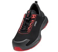 Uvex 1 zapatilla de seguridad S3 de X-Craft para un uso más intenso, deportivo, ligero y flexible, P Negro Rojo P, 45 EU