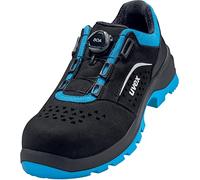 Uvex 2 zapatos bajos xenova con sistema BOA Fit, zapatos de seguridad S1 P SRC, zapatos de trabajo para hombre y mujer, negro/azul, talla 40