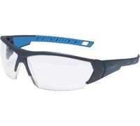 Uvex Gafas de seguridad i-works - EN 166 170 - Antivaho y resistente a arañazos y químicos - Transparente/Azul