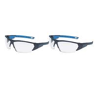 Uvex Gafas de Seguridad i-Works - EN 166 170 - Antivaho y Resistente a arañazos y químicos - Transparente/Azul (Paquete de 2)