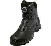 Uvex MACSOLE® - Botas de invierno con cordones S3L CI HI HRO SR con sistema BOA® Fit, botas de seguridad, suela de goma resistente al calor, productos químicos y cortes, ancho 12, Negro , 42 EU Ancho