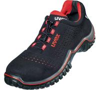 Uvex Motion Estilo Halbzapatos S1 69988 Negro, Rojo (69988) 45 (Weite 11)
