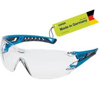 Uvex Pheos NXT - Gafas de protección (tecnología supravision excelencia, sin metal, antivaho y resistente a los arañazos, talla única), color azul/antracita, transparente