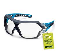 Uvex Pheos nxt Guard - Gafas de protección - Gafas de planchado con 100% protección UV - Interior antivaho, exterior extremadamente resistente a los arañazos y sin metal - transparente - azul