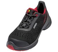 Uvex S1 P SRC Bajos Perforados, G2 6837248 ESD Zapatos de Seguridad S1P (UE) Rojo-Negro, 1 par, Duradero y Resistente Hombres, 48 EU