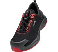 Uvex 1 zapatilla de seguridad S3 de X-Craft para un uso más intenso, deportivo, ligero y flexible, P Negro Rojo P, 45 EU